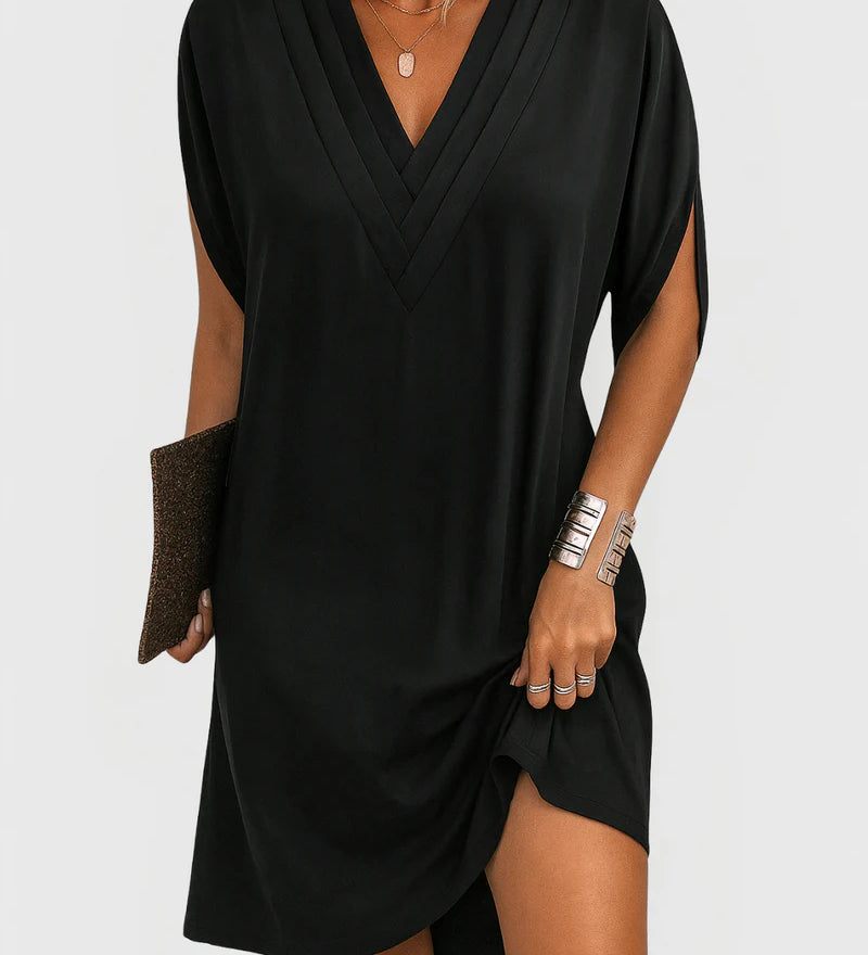 Racela™ | Lässiges Mini-Kleid mit V-Ausschnitt