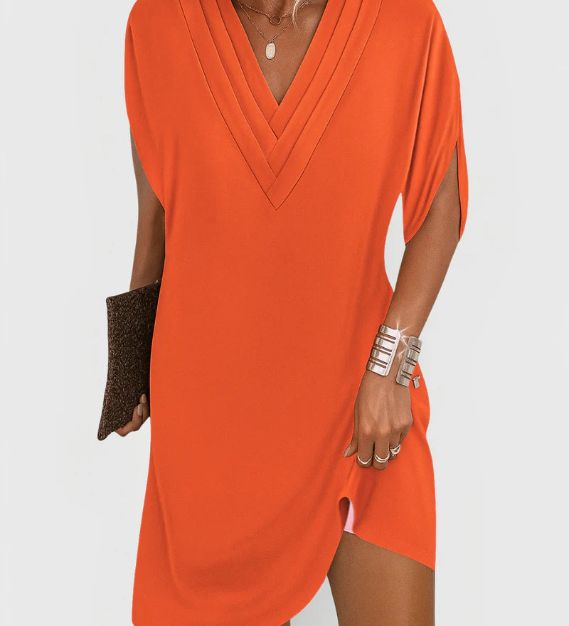 Racela™ | Lässiges Mini-Kleid mit V-Ausschnitt
