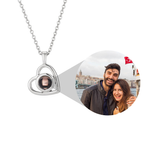 Kişiye özel kalpli fotoğraflı kolye